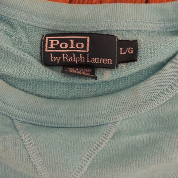 Soft cotton polo CREWNECK sweatshirt - Picture 3 of 3
